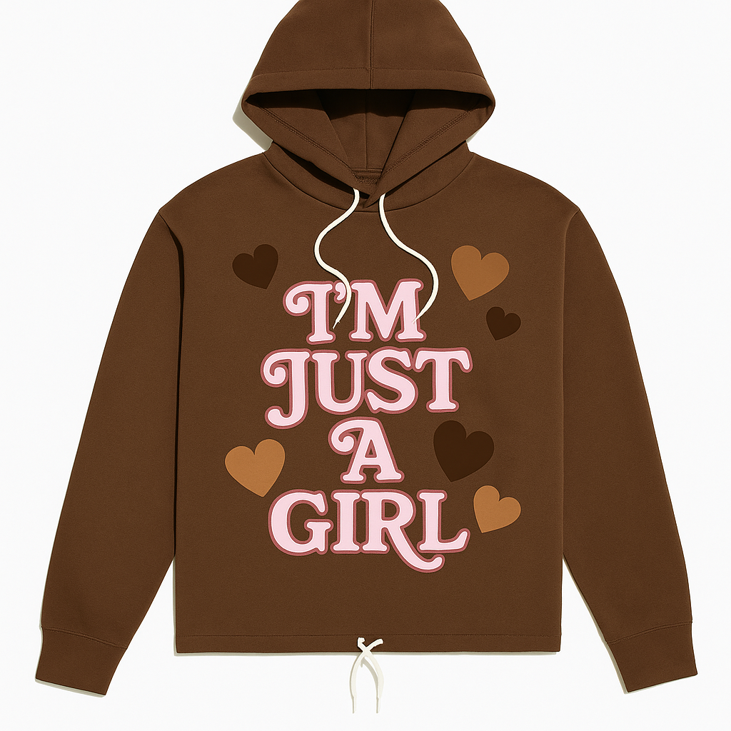 Kids just a girl hoodie