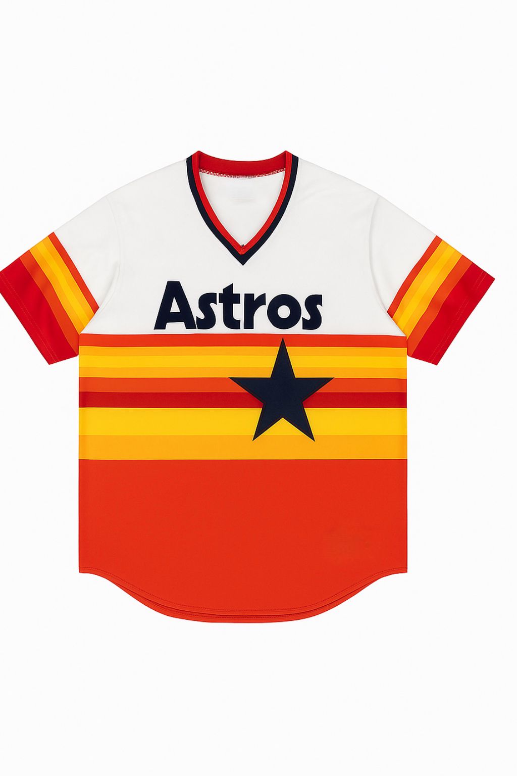 Kids Houston Astros Jersey – Retro Orange & Stripe Baseball Tee