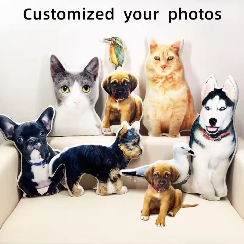 Custom Pet Cushion – Photo Plush Pillow for Sofa or Car
