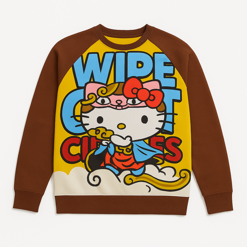 Kids kitty Mash up crewneck
