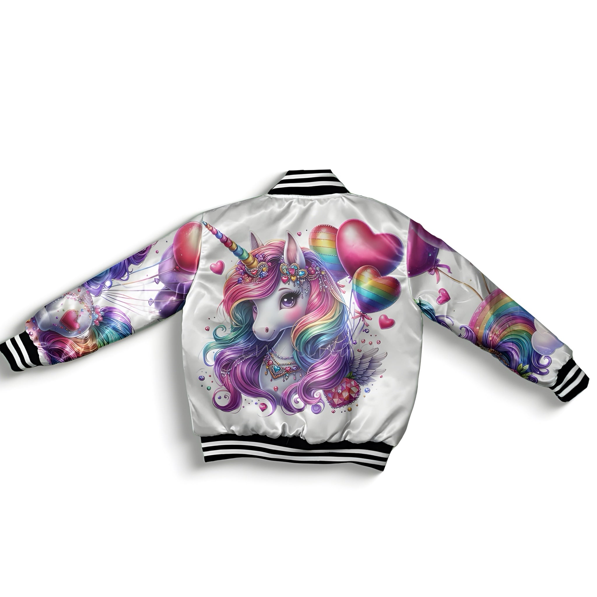 Kids Unicorn Silh Bomber