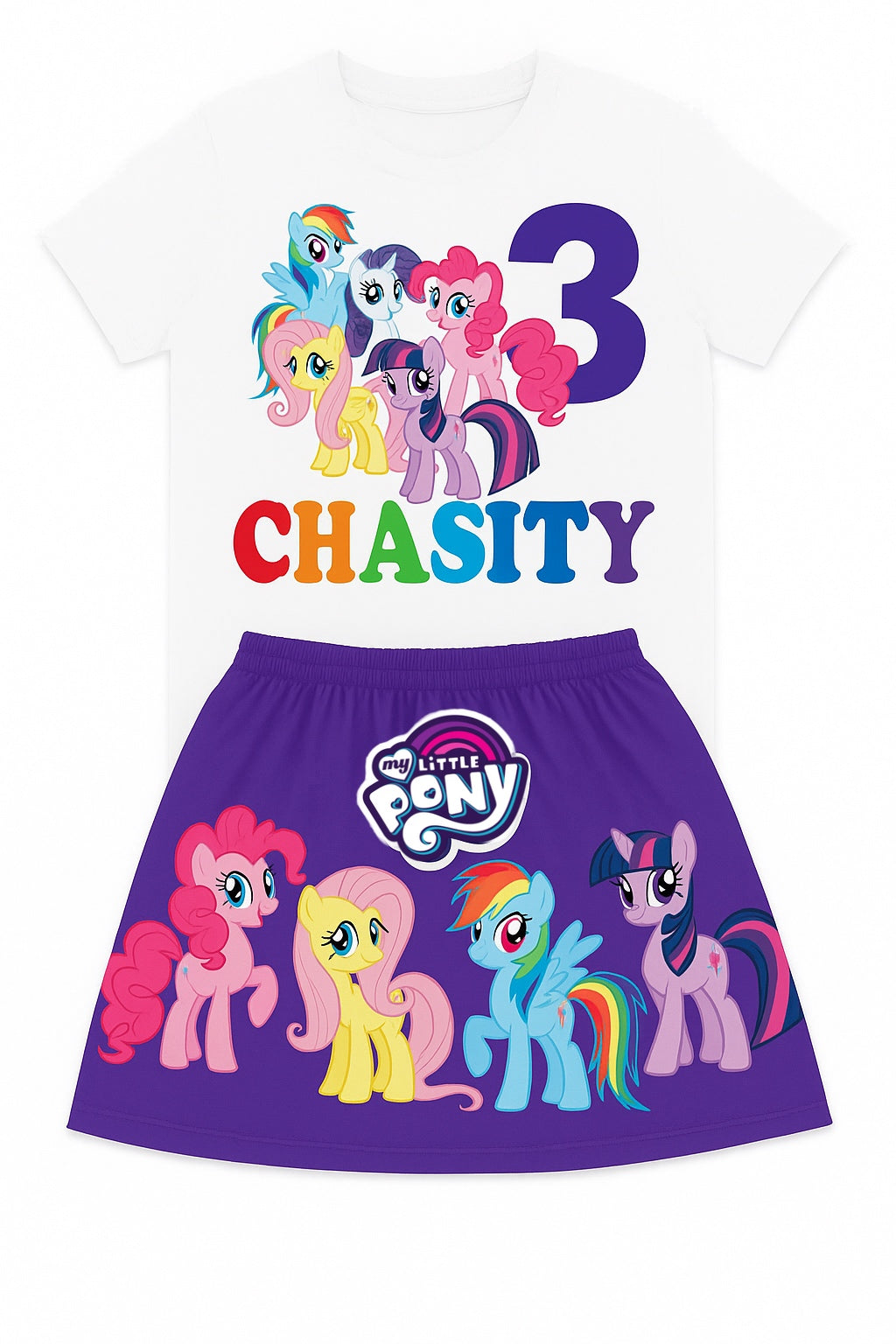 Kids my my little pony Outfit Skirt & Tee