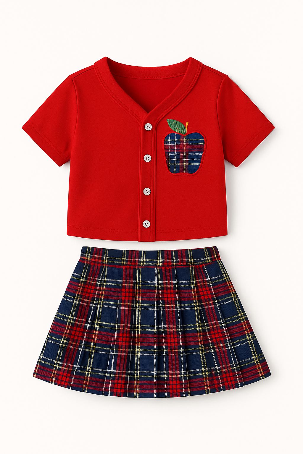 Kids Red Apple Patch set