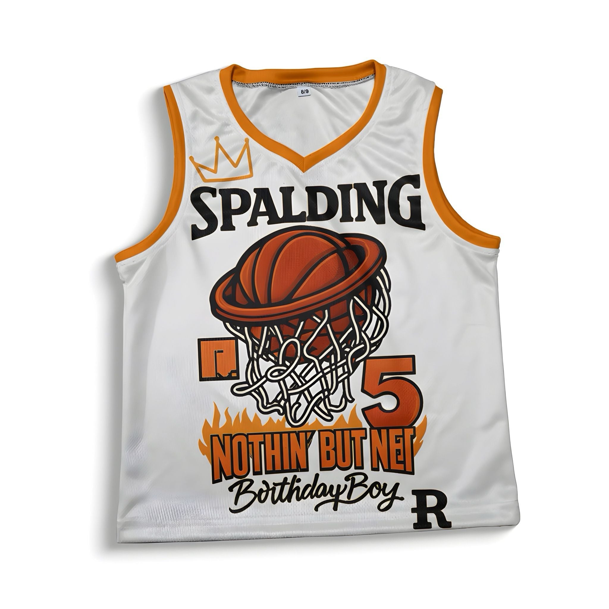 Kids Basketball Birthday Jersey – Spalding “Nothin’ But Net” Tee