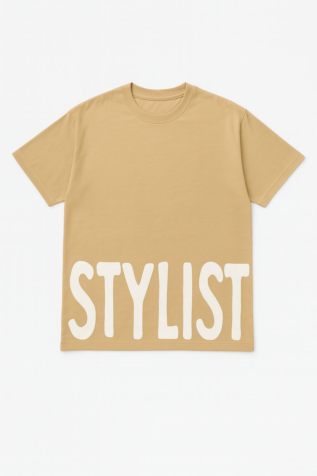 Kids Stylist T-Shirt – Beige Cotton Tee