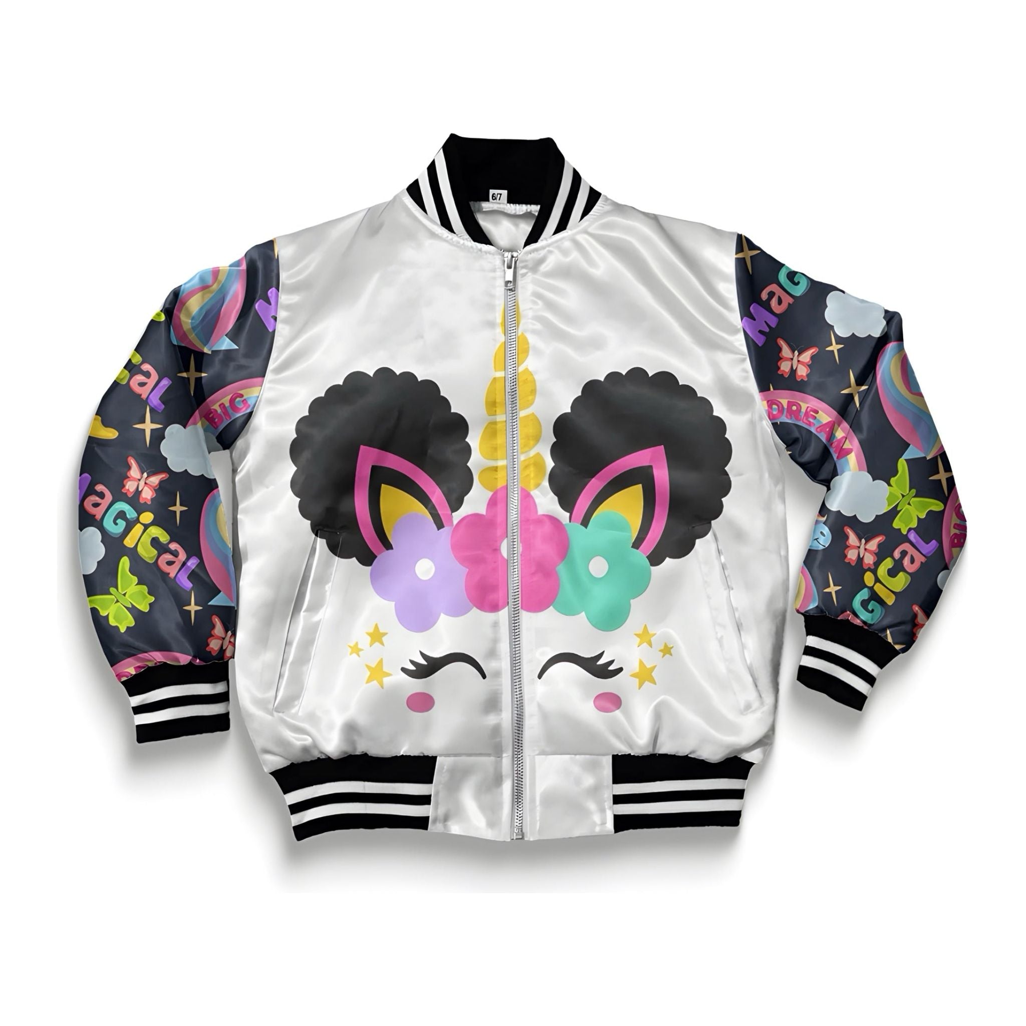 Kids Unicorn Sparkle Bomber