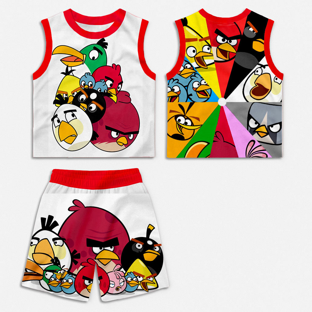 Kids Angry Birds Basketball Jersey